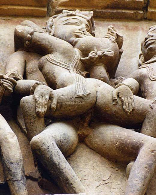 Sculpture at Khajuraho temple